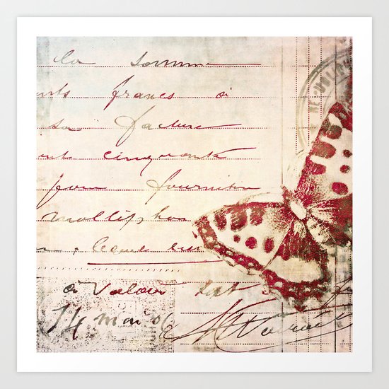 red winged Art Print