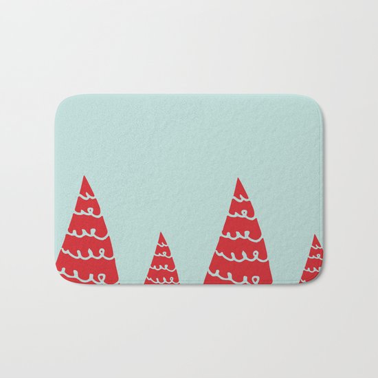 Funky christmas tree Bath Mat
