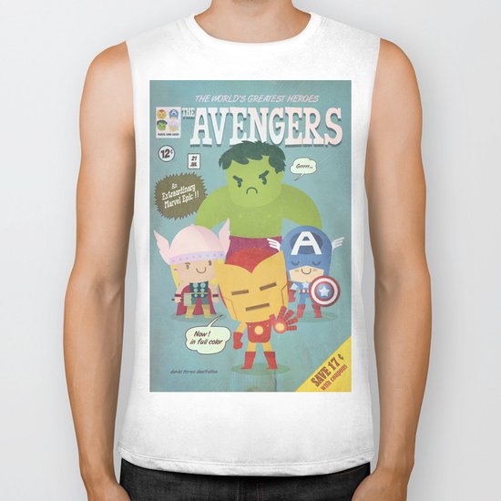 avengers fan art Biker Tank