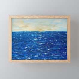 Calming ocean days Framed Mini Art Print