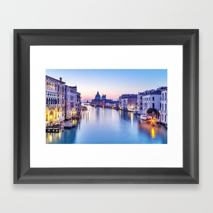 Dusk in Venice, Italy Framed Art Print