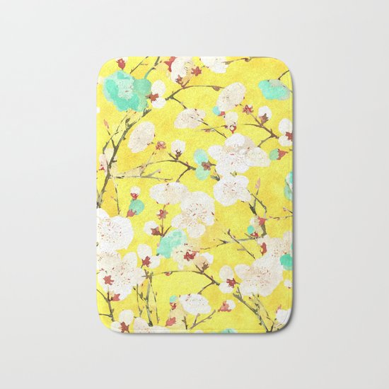 Cherry Blossom #society6 #painting #buyart Bath Mat