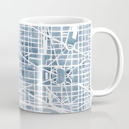 Washington DC Blueprint watercolor map Coffee Mug