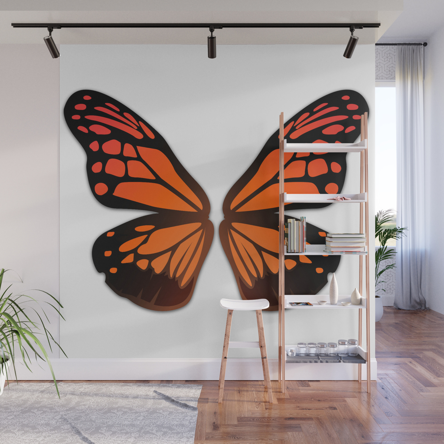 Butterfly Wings Red Wall Mural By Joakimlarsen Society6