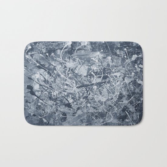 Abstract black painting Bath Mat