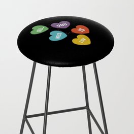 You Need Love Colorful Hearts Valentines Day Bar Stool