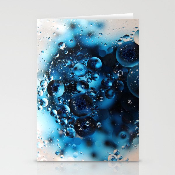 Blue Oil and Water Photography Stationery Cards