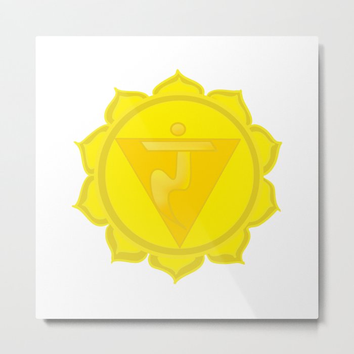 Manipura Chakra Solar Plexus chakra Yoga Metal Print