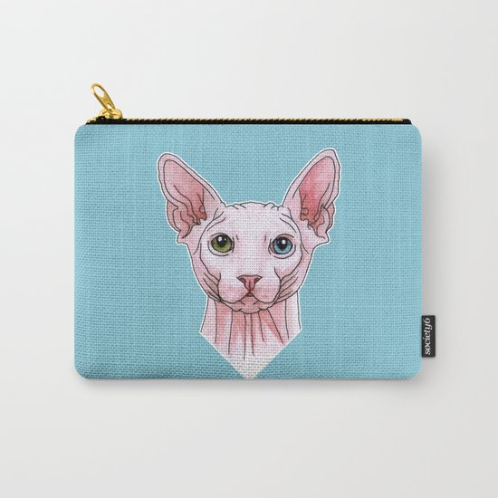 Sphynx cat portrait Carry-All Pouch