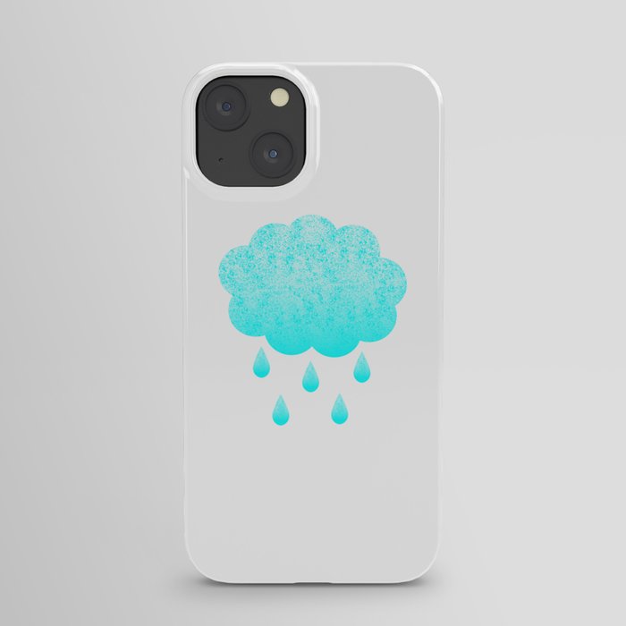 Cloud and randrops iPhone Case