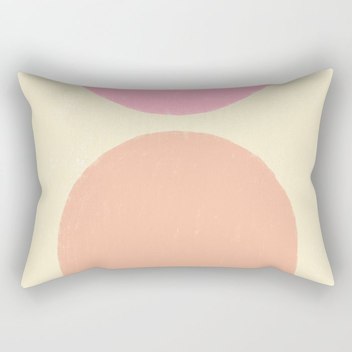 Minimalist Abstract Shapes (pink) Rectangular Pillow