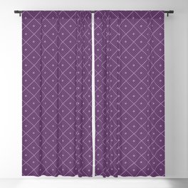 Harlequin Diamond Grid and Stripes Purple Violet Lavender Blackout Curtain