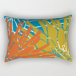 Colorful Abstract Blossoms Rectangular Pillow