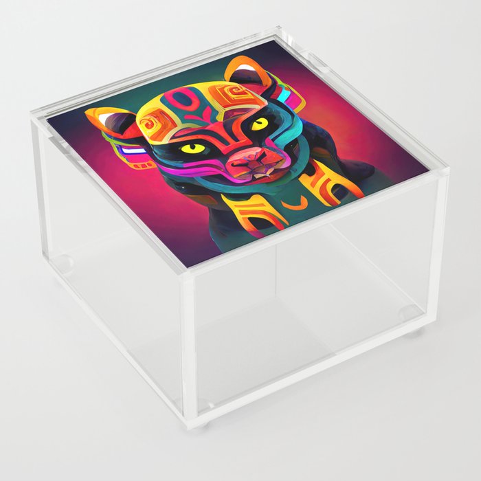 Mayan Panther Acrylic Box