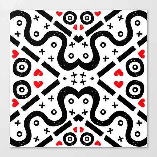 Hugs & Kisses & Love & Hearts & Stuff Canvas Print