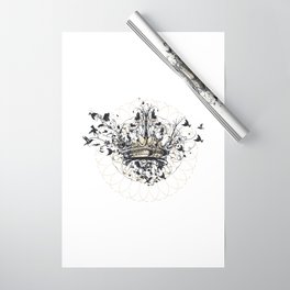 Crown and Birds Wrapping Paper