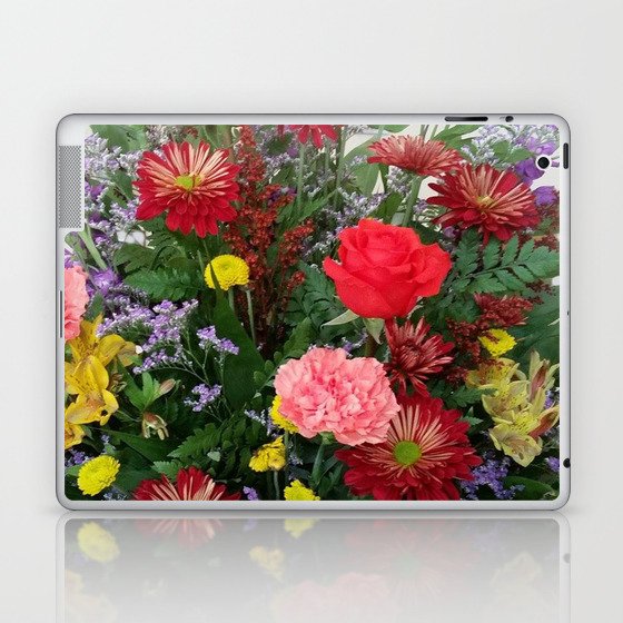 Vivid Bouquet Floral Arrangement Brightly Colored Laptop & iPad Skin