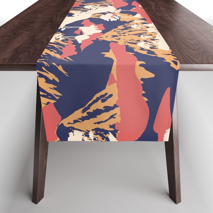 Tropical Forest Camo Table Runner