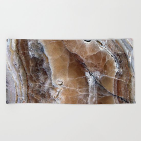 Marble Paint Formation Beach Towel