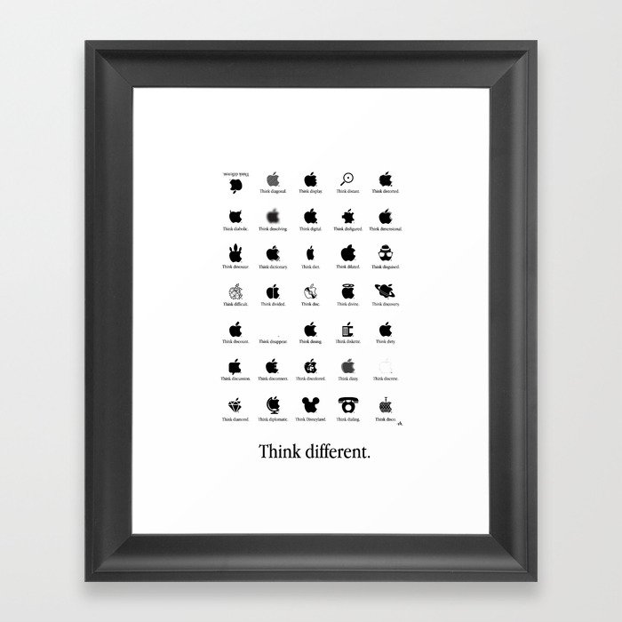 Think different Framed Art Print