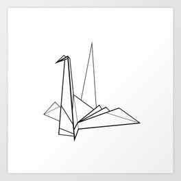 Origami Paper Bird Art Print