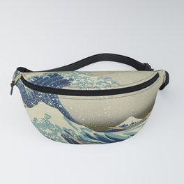 The Classic Japanese Great Wave off Kanagawa Print by Hokusai Fanny Pack