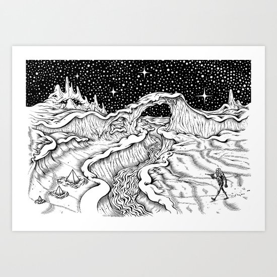 Martian Landscape Art Print