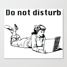 Do Not Disturb - Reading Girl Canvas Print