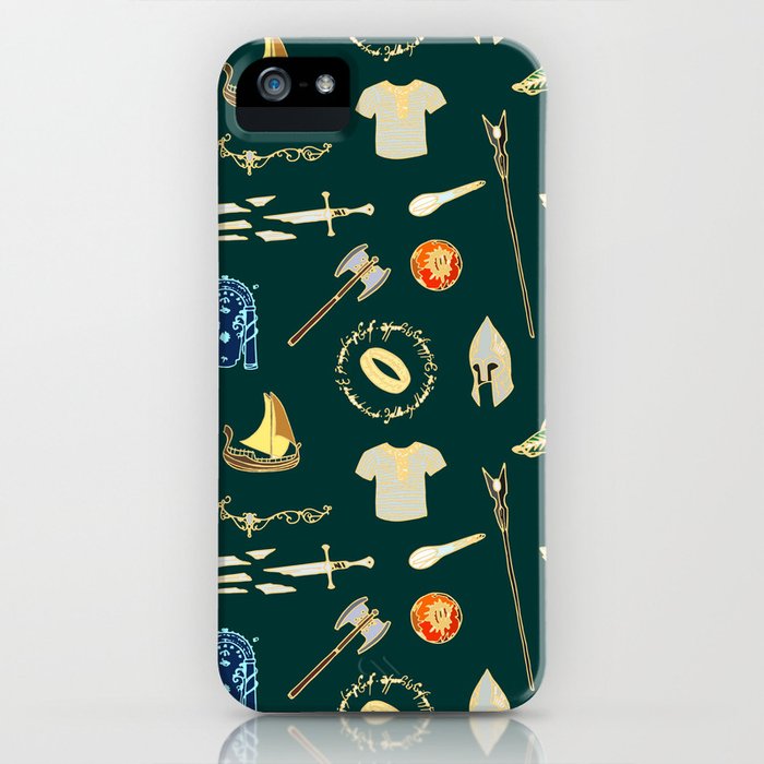 lord of the pattern green iphone case