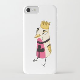 Animated style stylized chicken iPhone Case