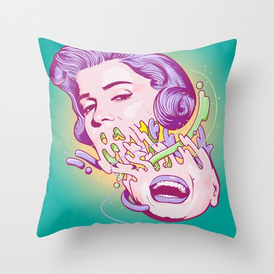 Happily melting Marilyn Throw Pillow