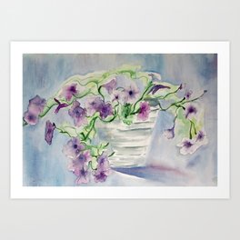 Purple Petunias Art Print