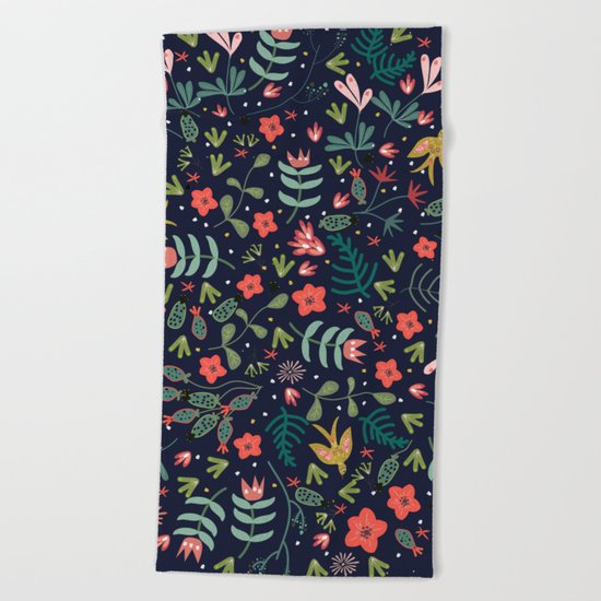 Flying Around in the Garden Beach Towel