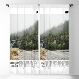 Bridge and Fog | Travel Minimalism | Oregon Coast Blackout Curtain