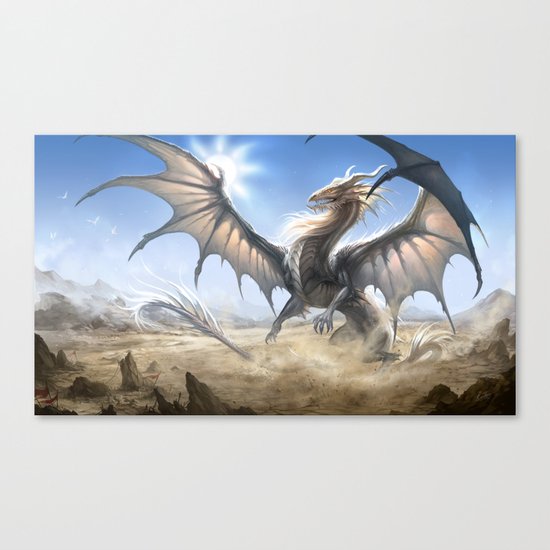 White Dragon Canvas Print