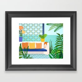 Sanctuary - Tropical Garden Villa Framed Art Print