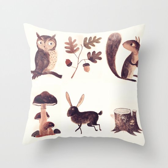 What you might find in the forest Throw Pillow