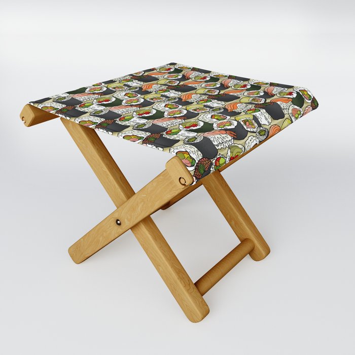 Sushi (on bamboo)  Folding Stool