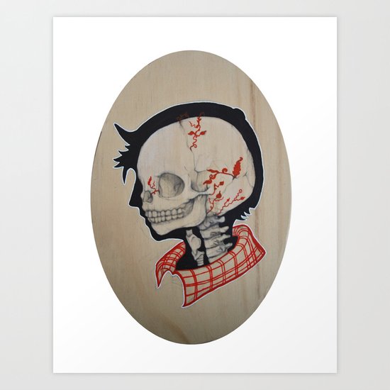 Boy Next Door - Silhouette and Anatomy Love Painting Art Print