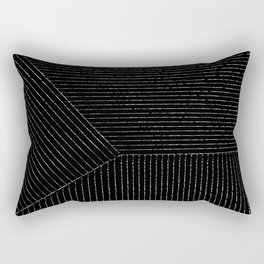 Lines (Black) Rectangular Pillow