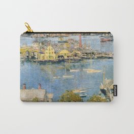 Classical Masterpiece 'Gloucester Harbor Landscape' by Frederick Childe Hassam Carry-All Pouch