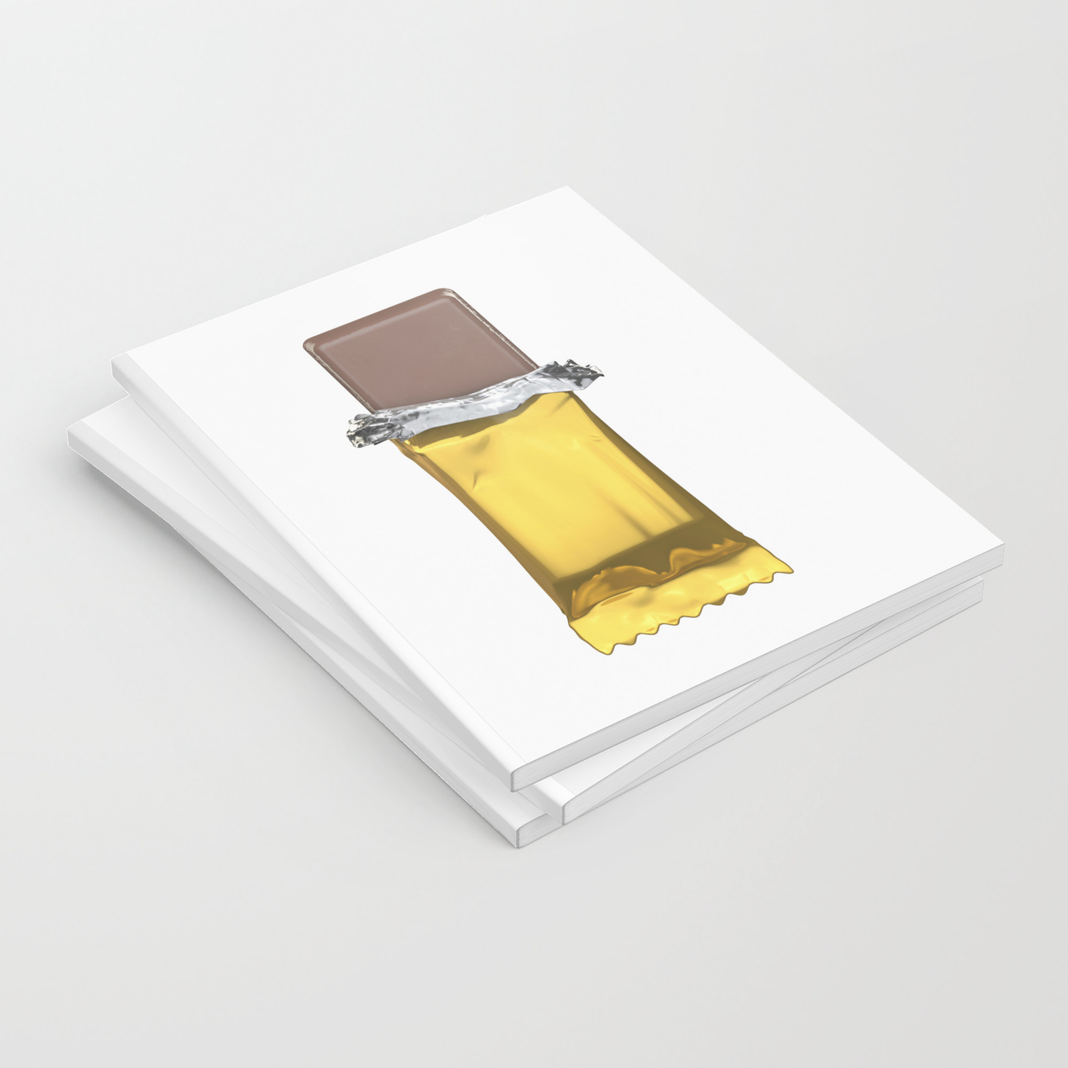Chocolate Candy Bar In Gold Wrapper Notebook By Grandeduc Society6