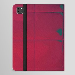 Teal and Crimson Red Abstract  iPad Folio Case