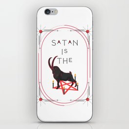 "Satan Is The Goat" (Art Deco Style) iPhone Skin