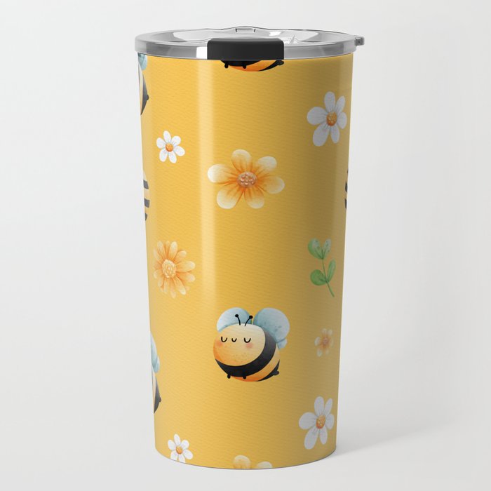 Buzzy Bee In Mellow Yellow Travel Mug