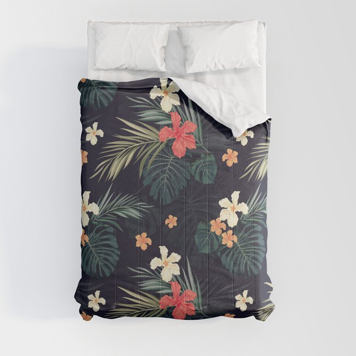 Dark tropical Comforter