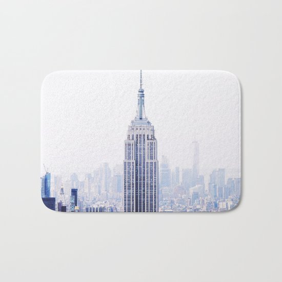 New York City - Manhattan Cityscape - Empire State Building Photograph Bath Mat