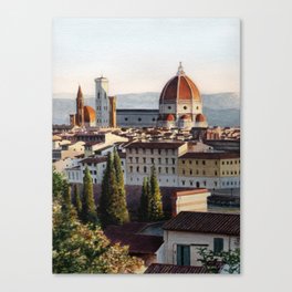 Florence Italy in Watercolor Canvas Print