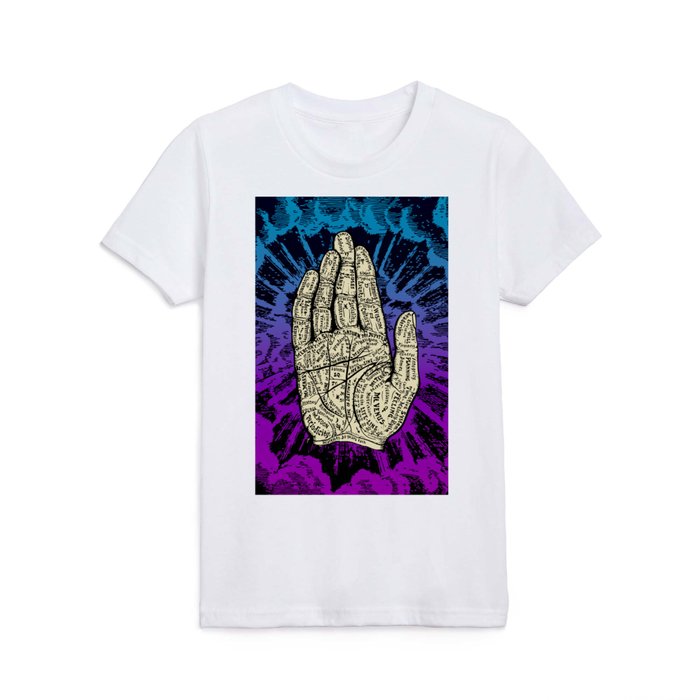 Mystic Vintage Esoteric Hand Purple  Kids T Shirt