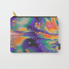 VANISHING INTO TIME Carry-All Pouch | Digital, Stars, Paint, Rainbow, Iridescent, Space, Vaporwave, Galaxy, Acid, Nature 